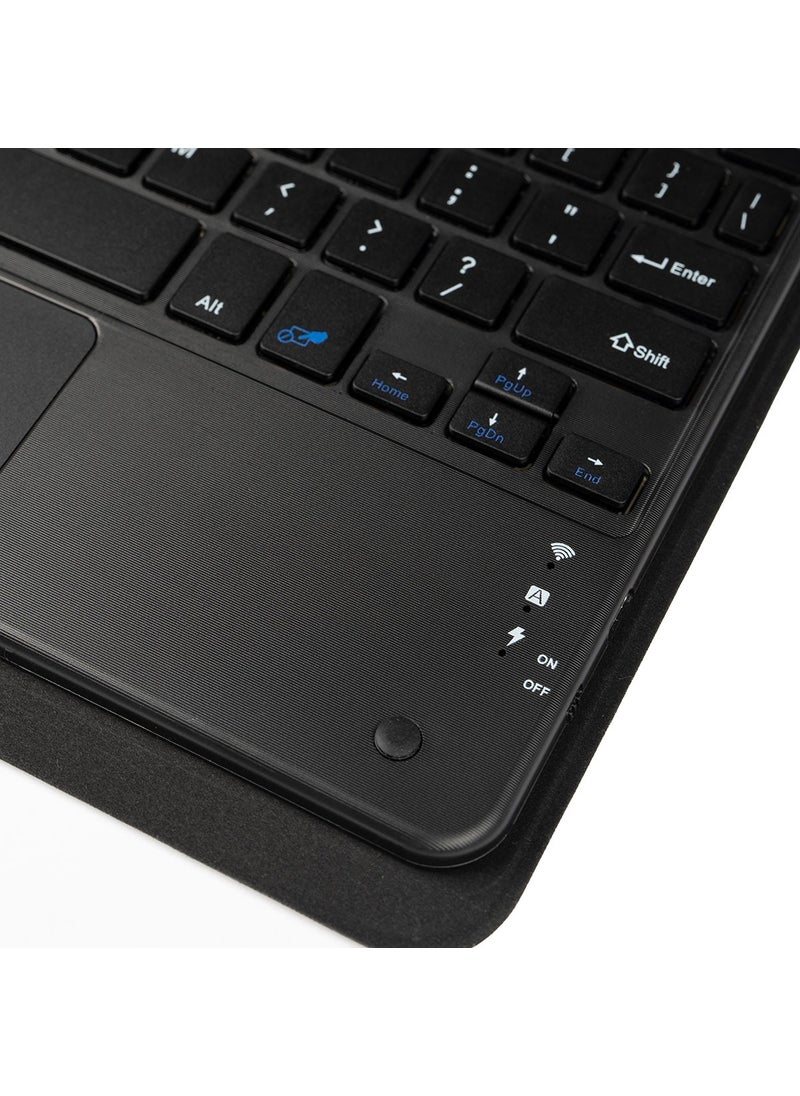 BBS Teknoloji Grup - BBS Technology Group Apple iPad Air 11 2024 Zore Border Keyboard Bluetooth Connected Stand Keyboard Tablet Case-Black - Image 1