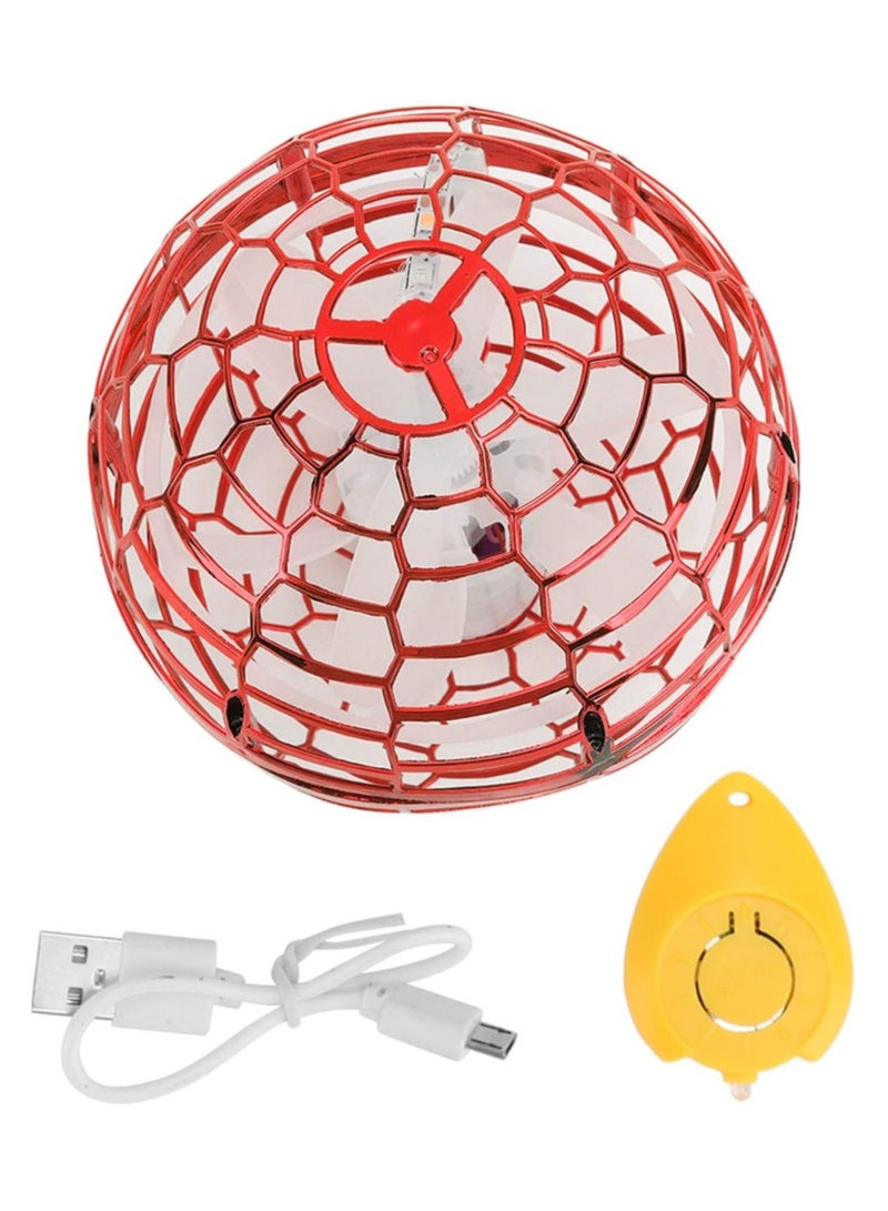 لعبة كرة مرنة مضادة للتصادمات قابلة للبرمجة بأضواء LED مقاس 10.4 × 10.2 × 10.2 سم (أحمر) - Image 4