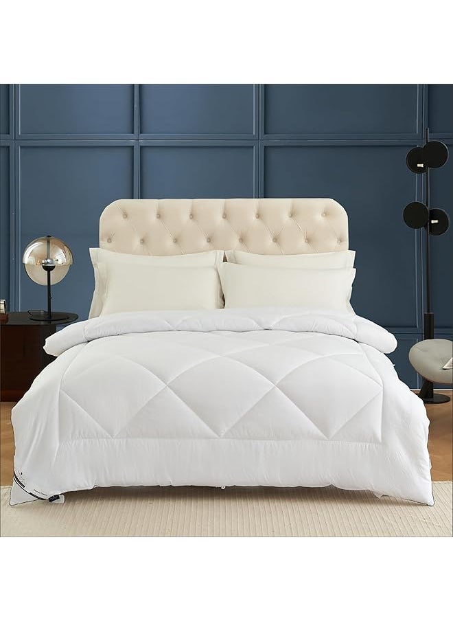 erorex Comforter Duvet Insert Down Alternative King Double Size Quilt 350 Gsm Filling Quilted All Season Comforter Insert Fits 260X240 Cms  - Image 1