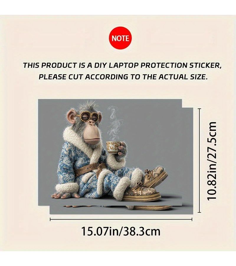 2 قطع فيلم كرتوني غطاء حماية للاب توب لاصق سهل التقشير من بي في سي لامع مناسب لـ Macbook Pro Air Lenovo ThinkPad HP Dell Asus Surface - Image 2