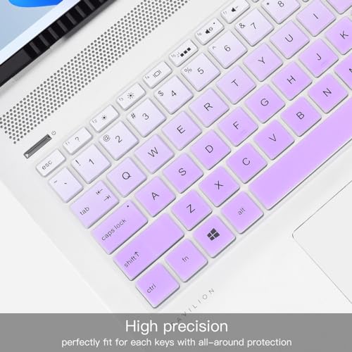 imComor Keyboard Cover for HP Laptop 15-db 15-dw 15-dy 15-da 15-ef 15-bs/bw 15-ef 15t 15z 15.6" 15-db0011dx 15-dy1043dx/dy1051wm 15-dw0037wm/dw1083wm 15-ef1001ds, HP 17-by/bs/ca 17.3 Keyboard Cover, Purple - Image 3