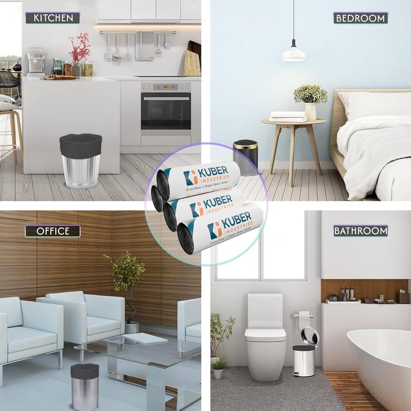 Kuber Industries Large Eco Friendly Dustbin Bags 45 Pcs Leakproof Odour Free Strong Garbage Bags For Trash And Waste Dustbin Covers For Home And Office 30 x 24 Inches Black - Image 5