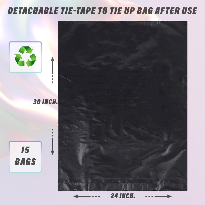 Kuber Industries Large Eco Friendly Dustbin Bags 45 Pcs Leakproof Odour Free Strong Garbage Bags For Trash And Waste Dustbin Covers For Home And Office 30 x 24 Inches Black - Image 3