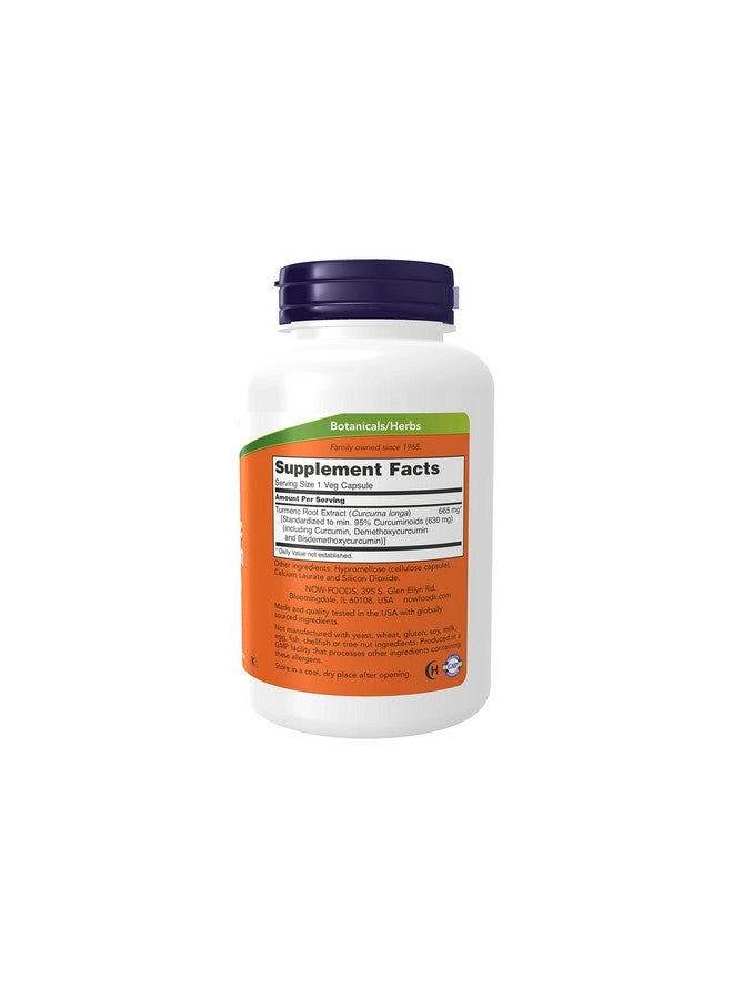 now Supplements Turmeric Curcumin Derived From Turmeric Root Extract Herbal Supplement 120 Veg Capsules - Image 3