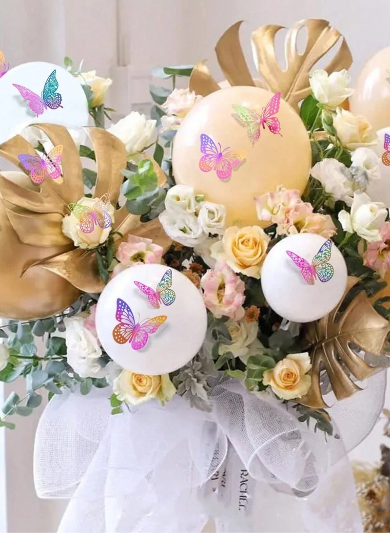 Multi-Purpose 3D pink  Butterfly Decorations -12-Piece Set With 3 Different Sizes (For Cakes, Parties & More) - Image 4