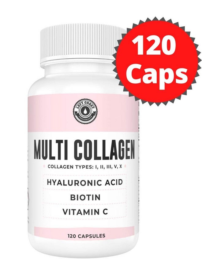 Left Coast Performance Collagen Capsules with Biotin, Hyaluronic Acid, Vitamin C, Hydrolyzed Multi Collagen Peptide Capsules Types I, II, III, V, X For Skin, Hair, Nails and Joint Health Supplement* 120 Count  - Image 4