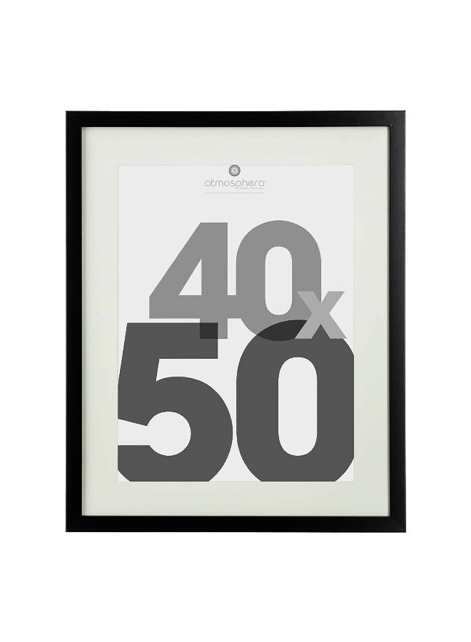 اتموسفيرا إطار الصور الزخرفي المعلق على الحائط باللون الاسود بقياس 40 × 50 سم 121160A - Image 1