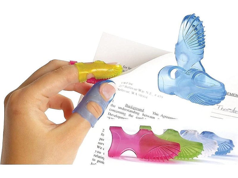 LEE 61070 Tippi Micro-Gel Fingertip Grips, Size 7, Medium, Assorted, 10/Pack - Image 2