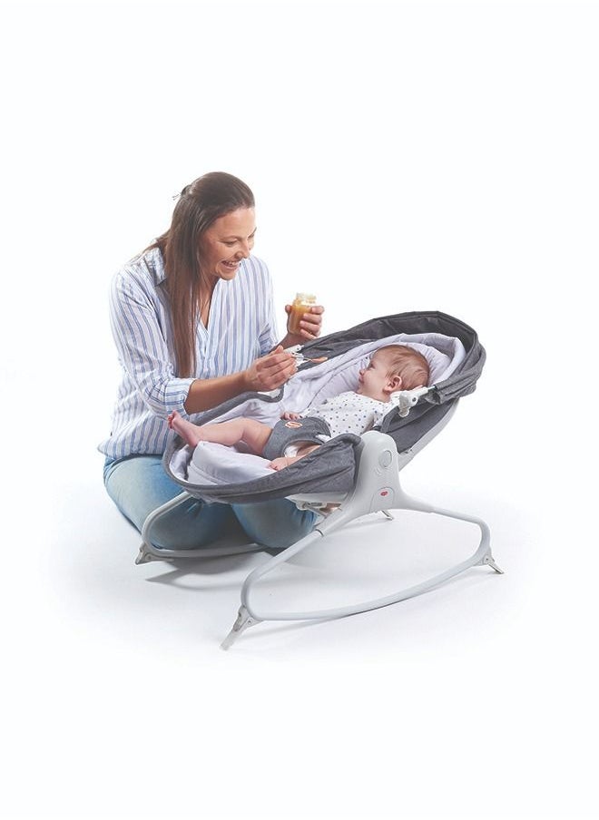 Tiny Love - 3 In 1 Rocker Napper Grey Cozy With Canopy - Grey - Image 1