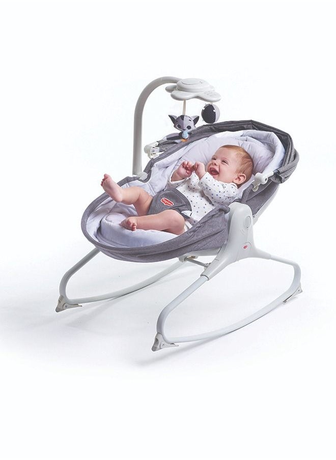 Tiny Love - 3 In 1 Rocker Napper Grey Cozy With Canopy - Grey - Image 1