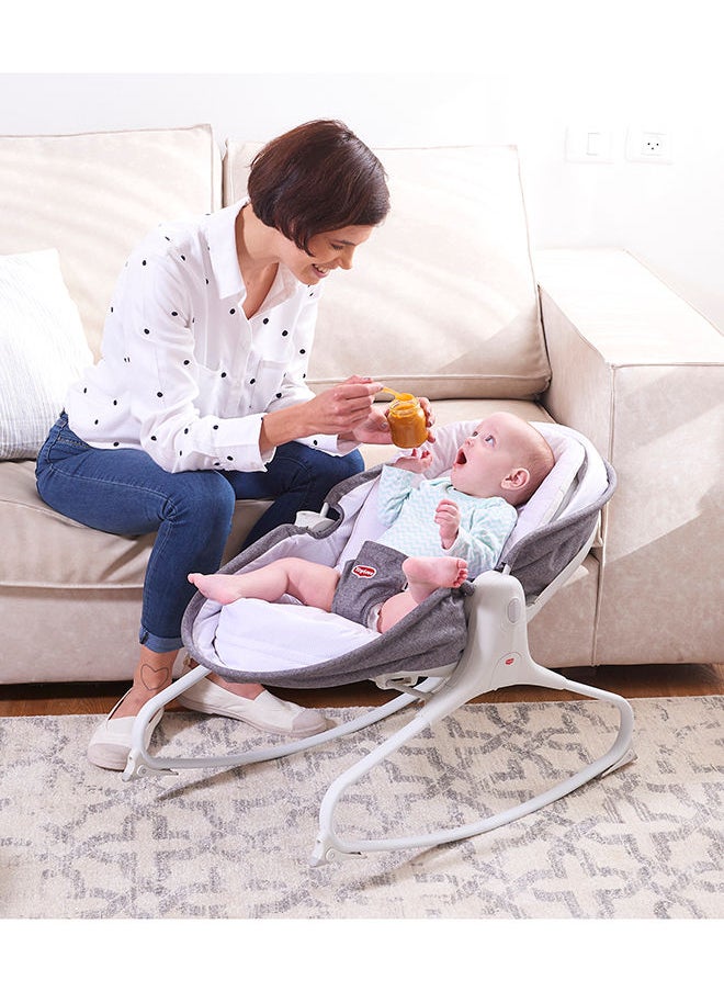 Tiny Love - 3 In 1 Rocker Napper Grey Cozy With Canopy - Grey - Image 1
