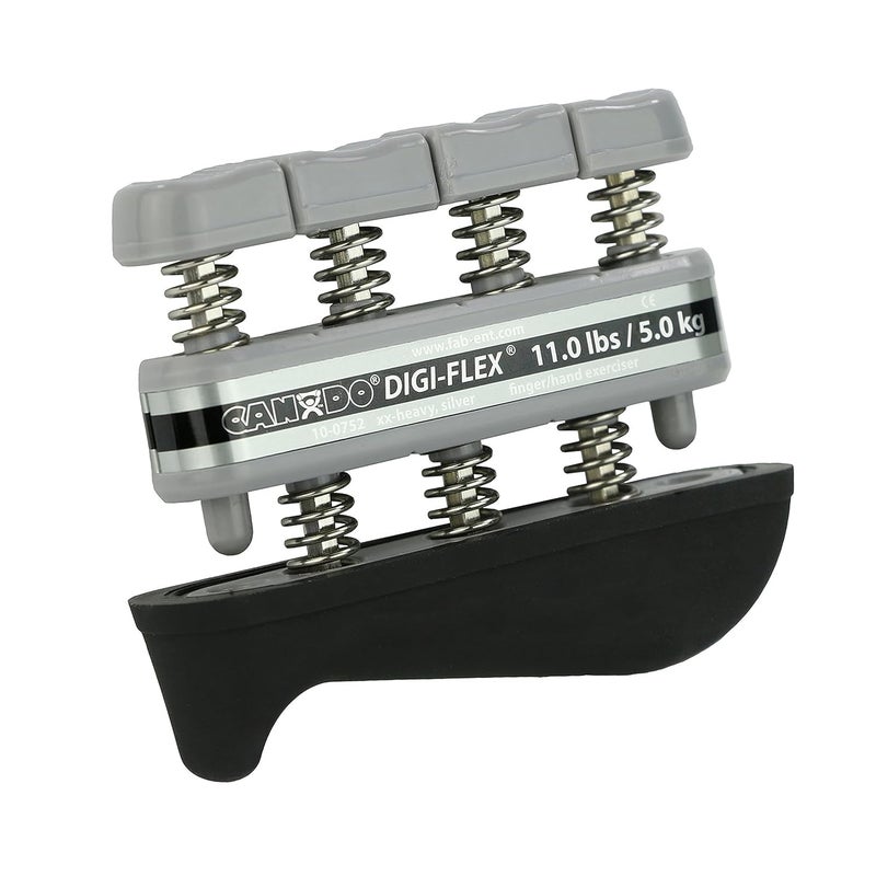 CanDo Digi-Flex Hand Exerciser with XX-Heavy Tension - Silver - Image 1