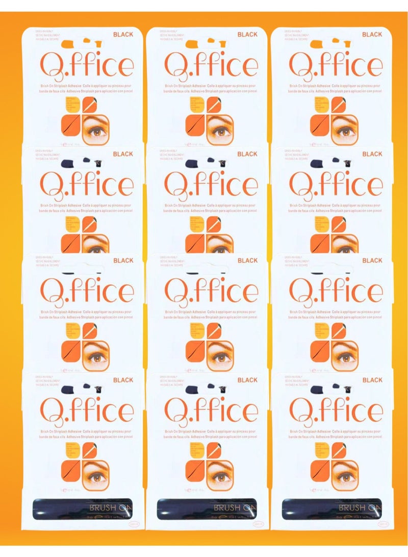 أوفيس 12 قطع لاصق رموش أسود 6 جرام