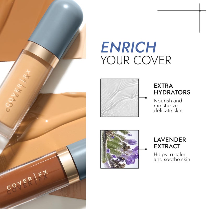 COVER FX Skin Discovered Longwear Full Coverage Concealer | Buildable Crease-Resistant High Coverage Formula Conceals, Corrects, and Brightens | M2- Medium to tan skintones with cool undertones - Image 3
