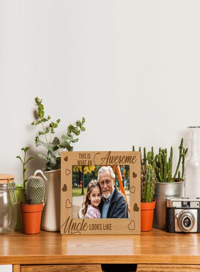 XQLSR Gift for Papa from Grandson Granddaughter, Grandpa Present for Birthday, Christmas, Father's Day, Photo Gifts Wooden Picture Frame, PAPA & ME Photo Frame, To Assemble 4 * 6 Inches Photo - Image 5