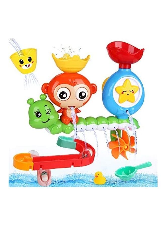 NIBEMINENT Bathtub Toy with Waterfall Station and Diy Ball Track - Image 1