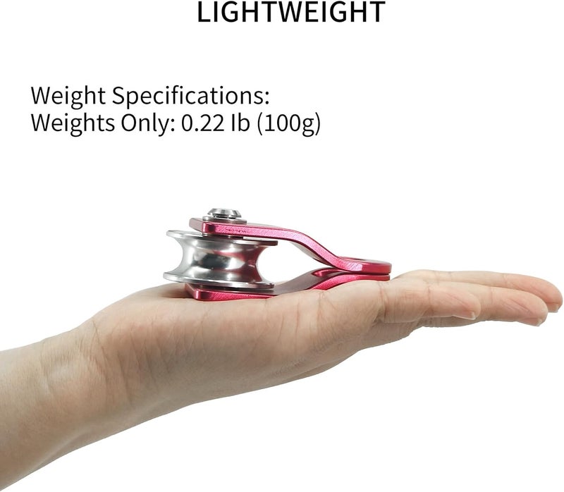 Newdoar Micro Mobile Single Pulley,20kN(4500 lb) Max Rope 1/2in for Rigging Arborist Climbing Rescue,CE Certified - Image 3