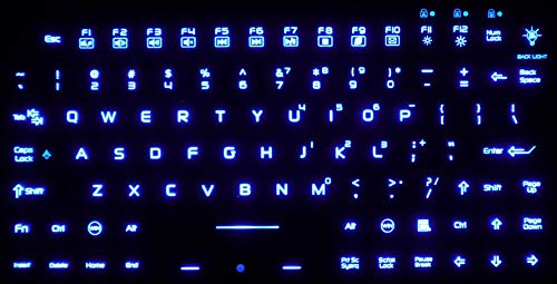 DSI Compact LED Backlit Keyboard with Integrated Mouse Button IP68 Waterproof Silicone IKB850BL - Image 1