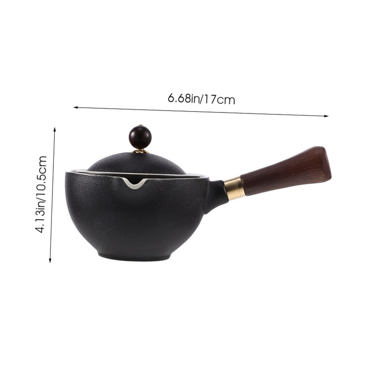 Rotating Ceramic Chinese Teapot with Filter Strainer Heat Resistant Porcelain for Loose Tea - Image 3