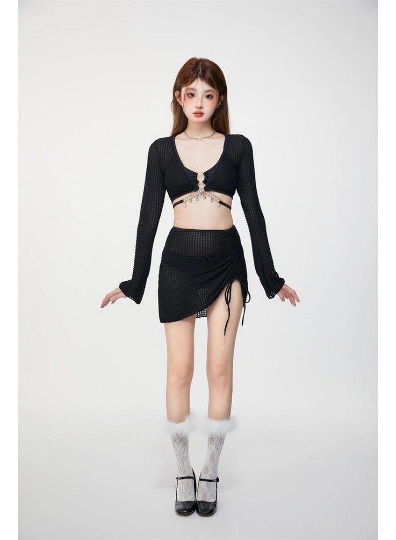 general Women's 4-Piece Swimsuit Skirt Style Swimsuit Fashionable Swimsuit Women Swimsuit Girls Birthday Gift Swimsuit Party Best Gift - Image 5