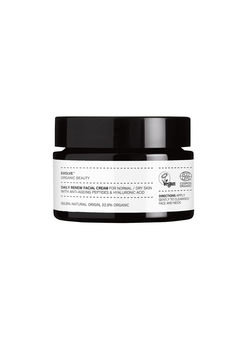 Evolve Organic Beauty - Evolve Organic Beauty  Natural Daily Renew Facial Cream  SmallBatch Vegan Clean Beauty 1 oz  30 mL - Image 1