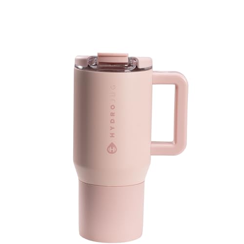 HydroJug Coffee Traveler 20 oz LeakResistant CeramicLined Insulated Travel Coffee Mug for Hot or Cold Drinks with Flip Lid Handle Dishwasher Safe Coffee Tumbler Dusty Rose - Image 1