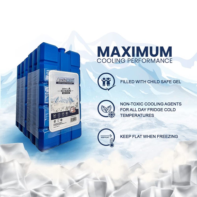 SchOne schone Ice Blocks 200ml x 6 – Coolant Ice Packs that Simply Stay Frozen for Longer – 12+ Hrs Chilled - BEVERAGES done RIGHT - Image 2