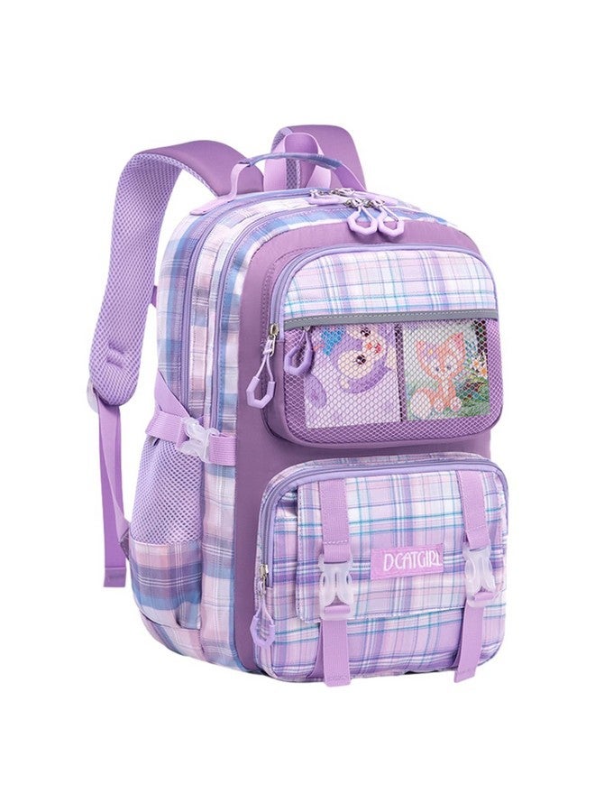 PALAY¬Æ School Bag for Girls Kids Stylish Waterproof Cartoon Design Girls School Bag Large Capacity School Backpack for Girls Gift School Bag for Girls (6-12 Years Old) - Purple - Image 1
