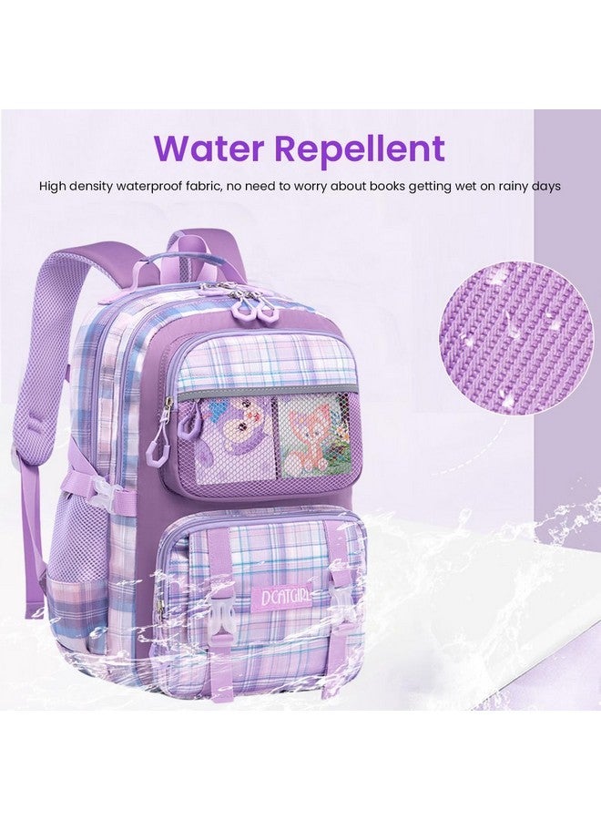 PALAY¬Æ School Bag for Girls Kids Stylish Waterproof Cartoon Design Girls School Bag Large Capacity School Backpack for Girls Gift School Bag for Girls (6-12 Years Old) - Purple - Image 5