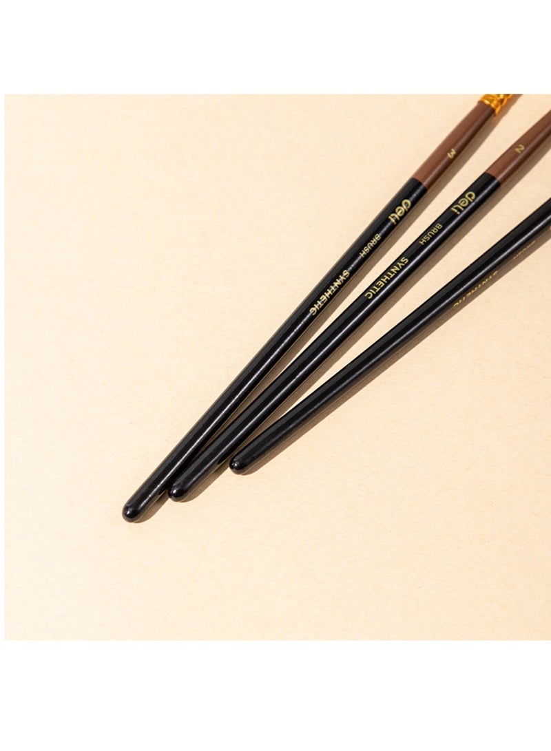 Deli مجموعة فرشاة طلاء من 3 قطع برؤوس دائرية - Image 3