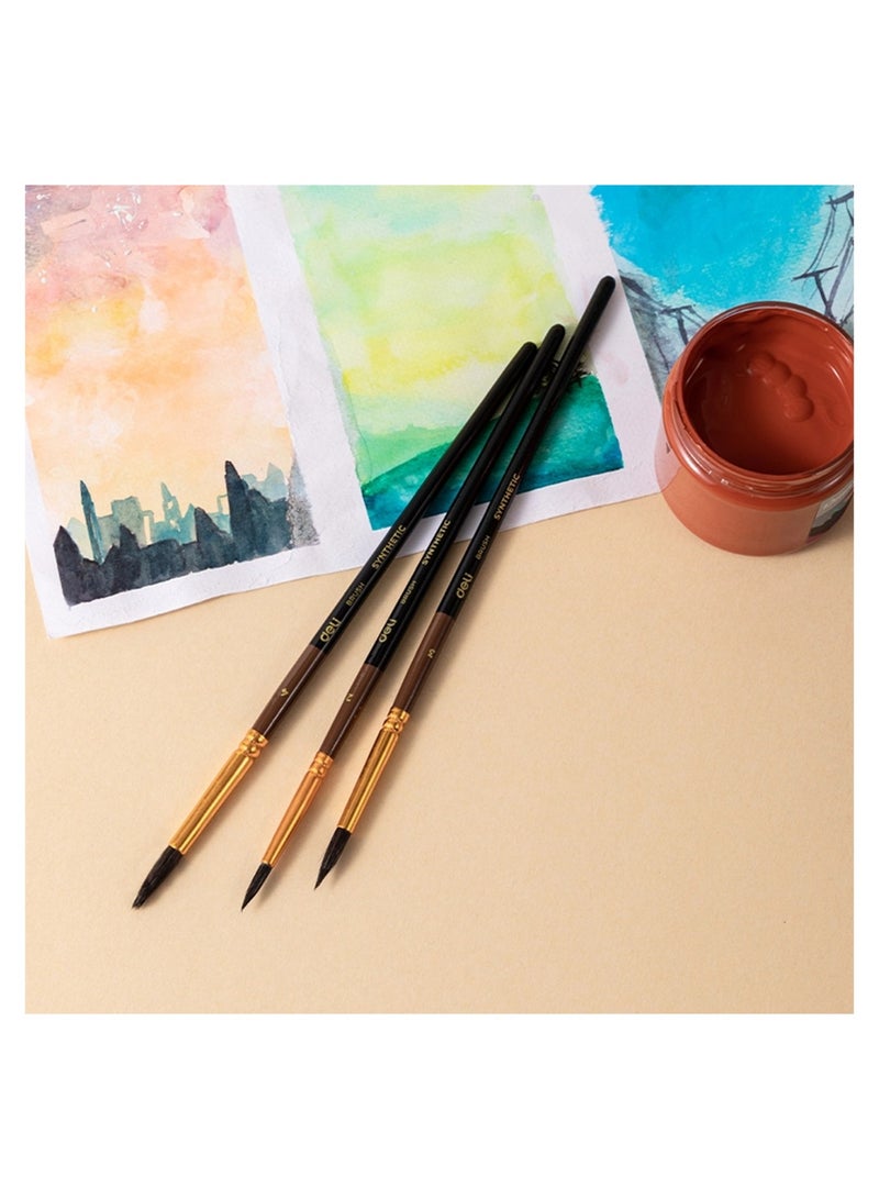 Deli مجموعة فرشاة طلاء من 3 قطع برؤوس دائرية - Image 2