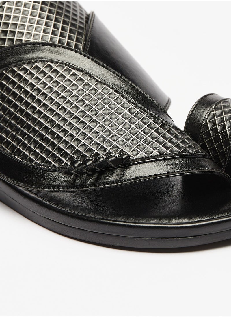 shoexpress - Boys Paneled Slip-On Arabic Sandals Ramadan Collection - Image 1