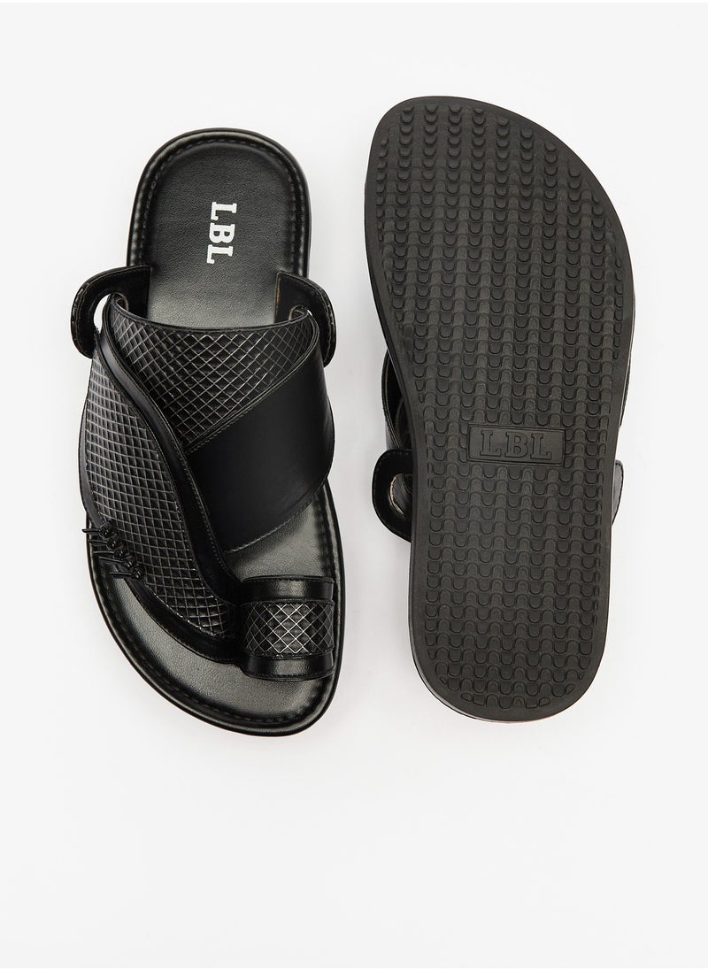 shoexpress - Boys Paneled Slip-On Arabic Sandals Ramadan Collection - Image 1