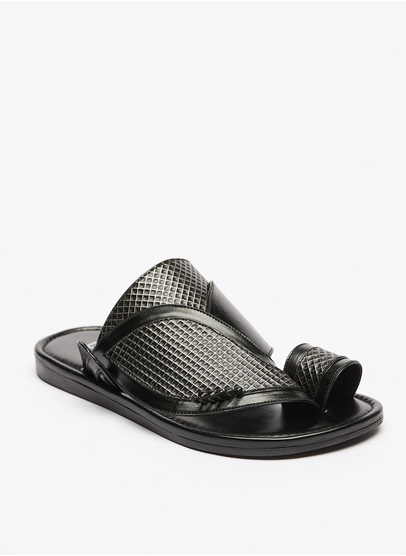 shoexpress - Boys Paneled Slip-On Arabic Sandals Ramadan Collection - Image 1