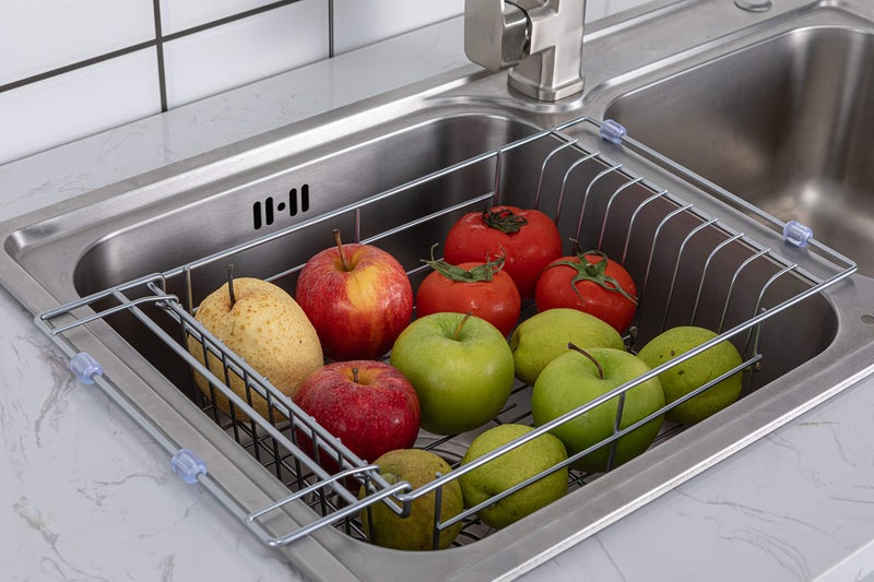Premium Racks Expandable Over The Sink Dish Rack - 304 Stainless Steel - Durable - Image 2