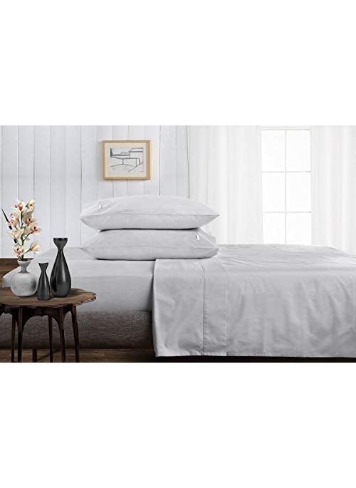 SGI bedding SGI bedding 600 Thread Count 4 Piece 100 Egyptian Cotton Full XL Size Sheets Set 15 Deep Pocket Sheet Set Premium Breathable Soft and HotelQuality Luxury Sheets  Light Grey 