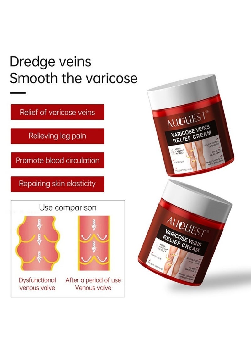 AuQuest Varicose Veins Treatment Cream with Horse Chestnut – 80g Pain Relief for Legs & Hands | Reduces Inflammation, Phlebitis & Angiitis | Promotes Smooth Skin  - Image 4