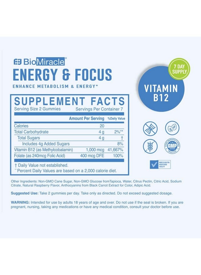 BioMiracle BioMiracle Energy & Focus Gummies 14ct (4 Pack) Month Supply  - Image 3