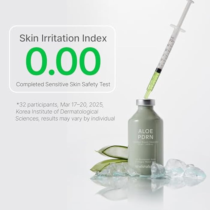 shaishaishai ALOE PDRN Cooling Repair Ampoule, 10% Vegan Collagen, 10 Types Hyaluronic Acid, Cooling Hydration & Soothing, Glow Serum, Korean Skincare, 1.69 Fl Oz - Image 5