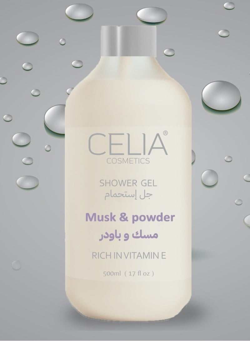 CELIA SHOWER GEL MUSK & POWDER - Image 1