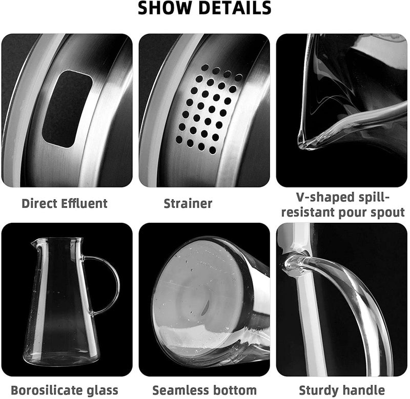 ZROY ENTERPRISE ZROY Premium 1800ml Glass Water Jug with Plastic Lid & Handle | Transparent Beverage Carafe for Home, Office | Pitcher for Serve Water, Milk, Juice, Beverage, Cocktail, Ideal for Gift (Duck - 1.8L) - Image 5