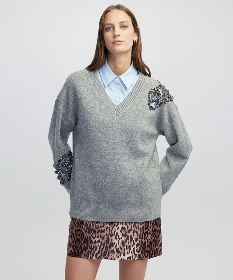 Ipekyol Embellished Knit Sweater