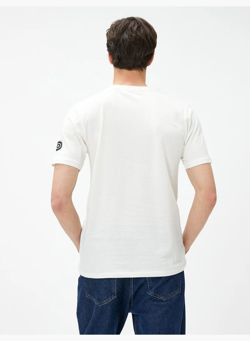 KOTON Atatürk Printed T-Shirt Crew Neck Slim Fit Cotton