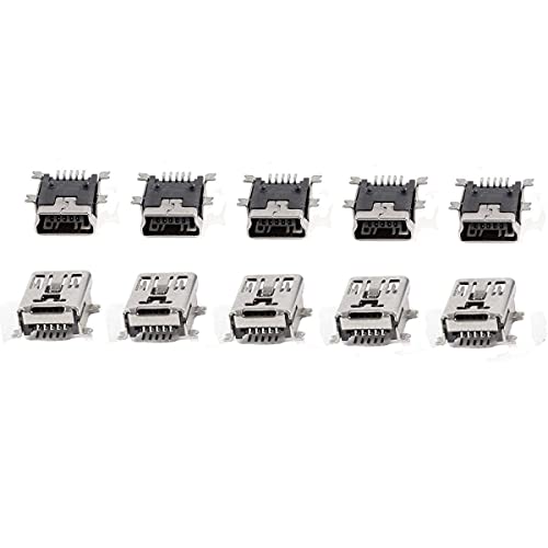 GDQLCNXB 10 Pack Mini USB Type B Female Port 5-Pin 180 Degree SMD SMT PCB Jack Socket - Image 4