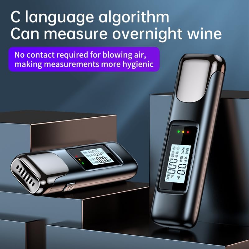 NEWDRU AlcoCheck Max - Advanced Digital Alcohol Tester with LED Display and Safety Alarm - Image 4