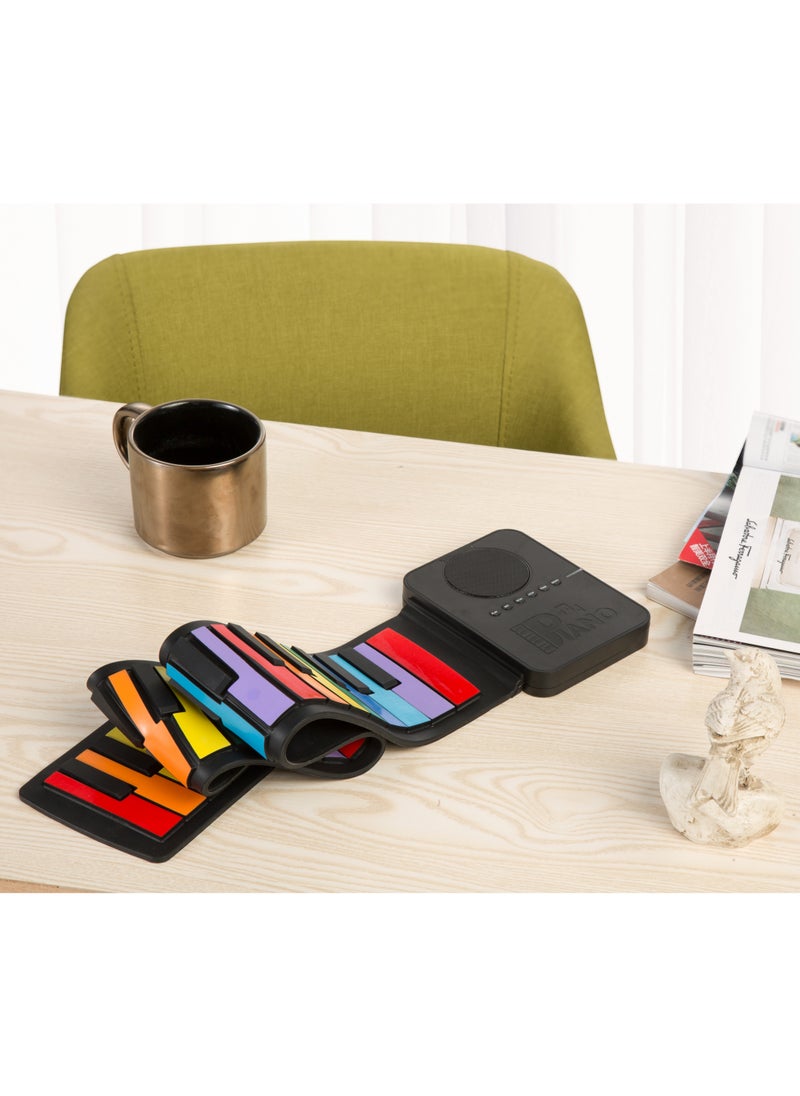 Innovatek - Innovatek™  Smart Rollable Piano 49 Keys Color Coded Books and Smart Phone App for Effortless Learning and Musical Mastery - Image 1