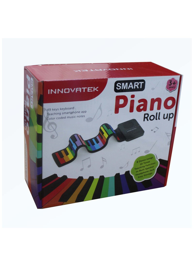 Innovatek - Innovatek™  Smart Rollable Piano 49 Keys Color Coded Books and Smart Phone App for Effortless Learning and Musical Mastery - Image 1