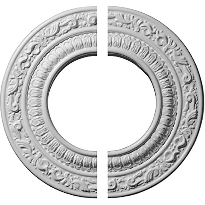 CM08AD2 ANDREA CEILING MEDALLION, 8 1/8"OD X 4 1/8"ID X 1/2"P (FITS CANOPIES UP TO 4 1/8"), FACTORY PRIMED - Image 1