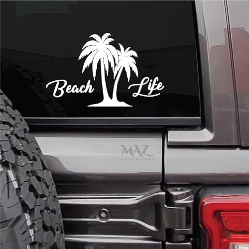 MAZ DISTRIBUTIONS Beach Life Explorer Adventure Boat Sticker Vinyl Party Beach Life Explorer Adventure Boat Sticker for Car Truck Indoor and Outdoor Use Waterproof Decal for Laptop MAZ 403 - Image 1