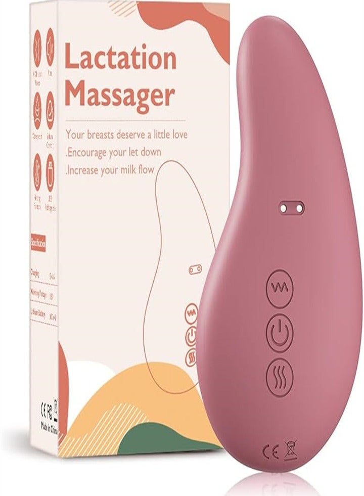 Generic Lactation Massager, Heated Electric Massager for Breastfeeding - 10 Vibration Modes to Improve Milk Flow and Relieve Postpartum Swelling and Pain  - Image 1